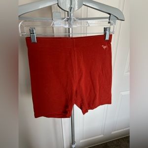 Victoria Secret Yoga Red/Orange Biker Shorts Size Small NWT